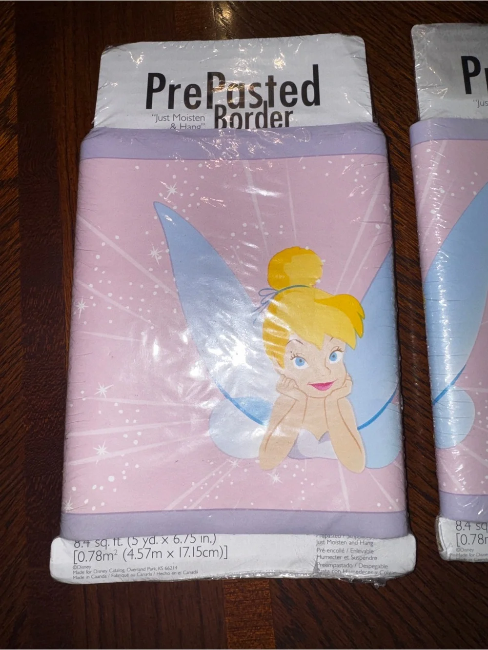 2 packs of Disney Tinkerbell Enchanted Pre-Pasted Wallpaper Border